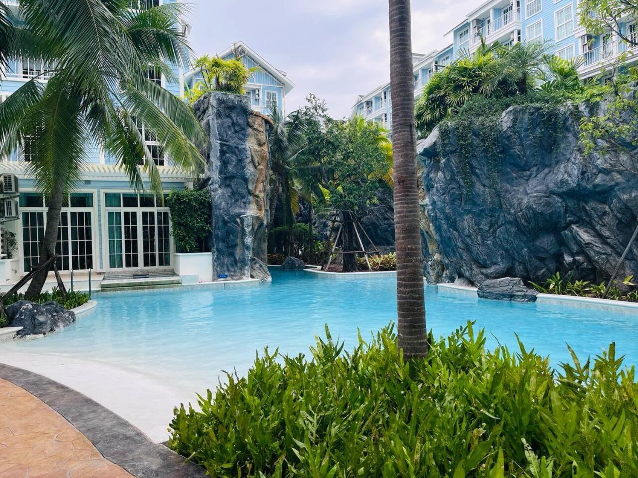 Grand Florida芭提雅带免费游泳池温泉和健身房和办公区水上花园公寓e208 Na Chom Thian Eksteriør billede