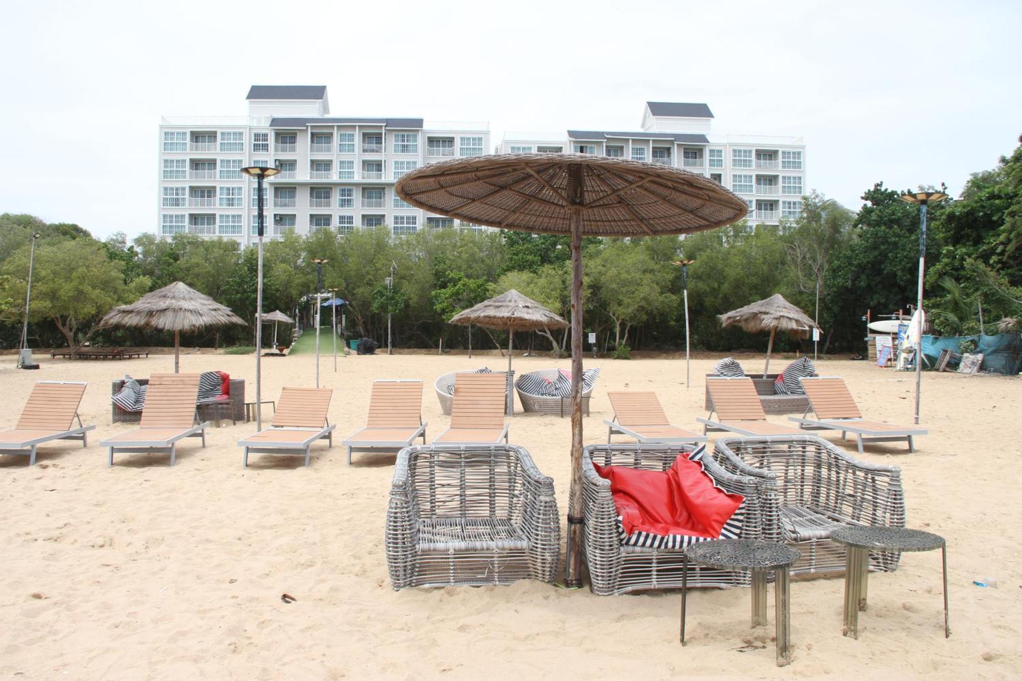 Grand Florida芭提雅带免费游泳池温泉和健身房和办公区水上花园公寓e208 Na Chom Thian Eksteriør billede